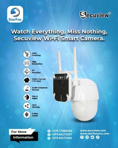 Watch Everything, Miss Nothing, Secuview Wi-Fi Smart Camera.