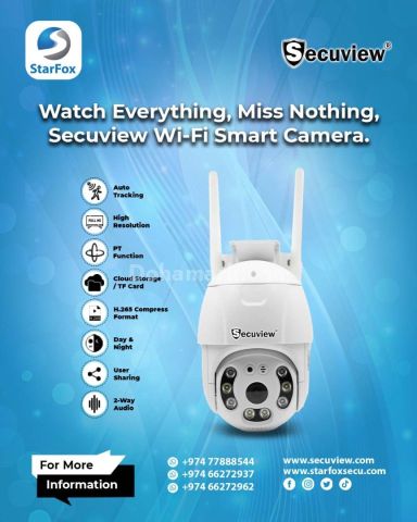 Watch Everything, Miss Nothing, Secuview Wi-Fi Smart Camera.