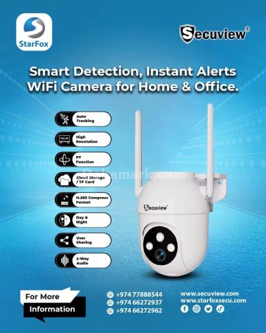 Smart Detection, Instant Alerts – Wi-Fi Camera for Home & Office.