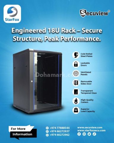 Engineered 18U Rack – Secure Structure, Peak Performance.