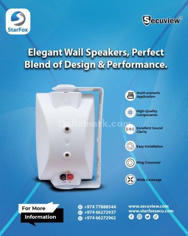 Elegant Wall Speakers – Perfect Blend of Design & Performance.