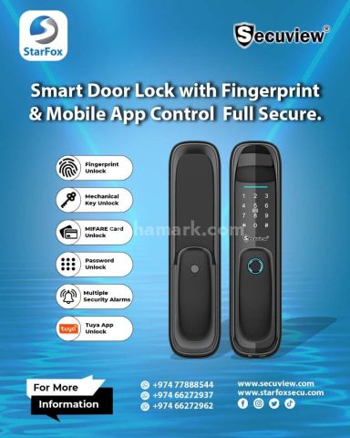 Smart Door Lock with Fingerprint & Mobile App Control Full Secure