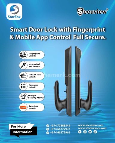 Smart Door Lock with Fingerprint & Mobile App Control Full Secure