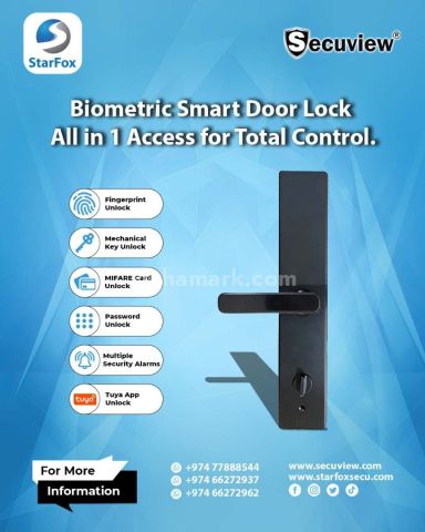 Biometric Smart Door Lock All in 1 Access for Total Control.
