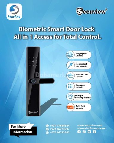 Biometric Smart Door Lock All in 1 Access for Total Control.