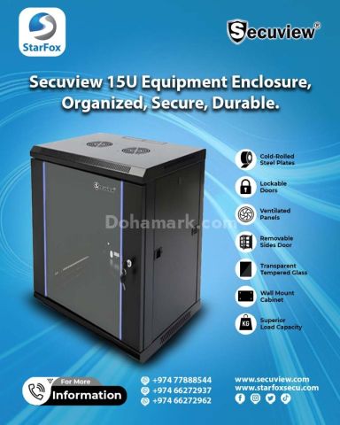 Secuview 15u Equipment Enclosure, Organized, Secure, Durable.