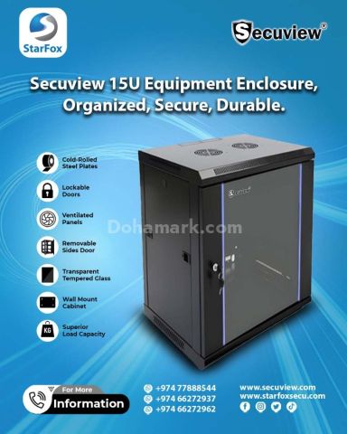 Secuview 15u Equipment Enclosure, Organized, Secure, Durable.