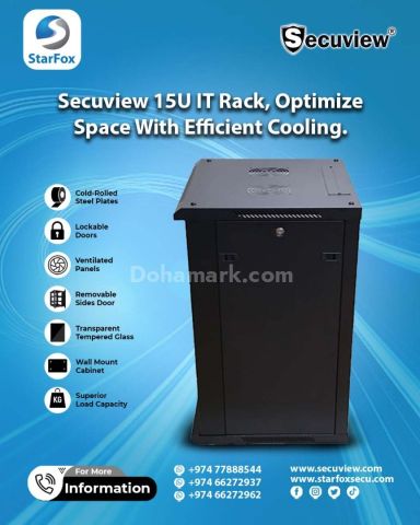 Secuview 15U IT Rack, Optimize Space With Efficient Cooling.