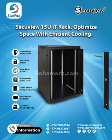 Secuview 15U IT Rack, Optimize Space With Efficient Cooling.