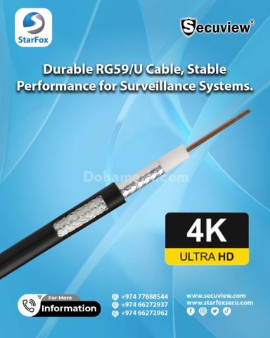 Durable RG59/U Cable, Stable Performance for Surveillance Systems