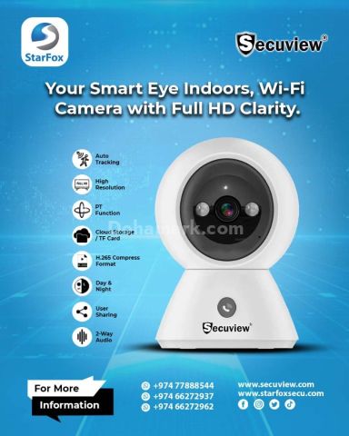 Your Smart Eye Indoors, Wi-Fi Camera with Full HD Clarity.