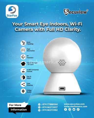 Your Smart Eye Indoors, Wi-Fi Camera with Full HD Clarity.