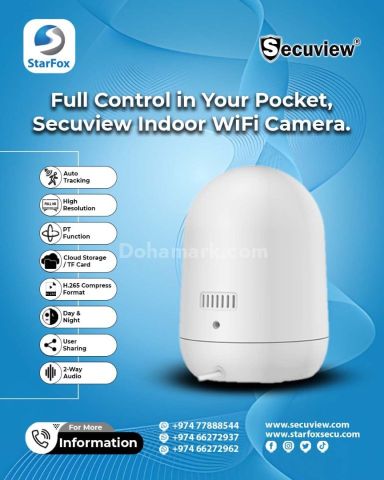 Full Control in Your Pocket, Secuview Indoor Wi-Fi Camera.