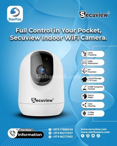 Full Control in Your Pocket, Secuview Indoor Wi-Fi Camera.
