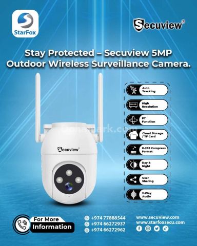 Stay Protected – Secuview 5MP Outdoor Wireless Surveillance Camer