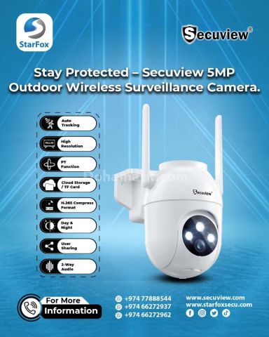 Stay Protected – Secuview 5MP Outdoor Wireless Surveillance Camer
