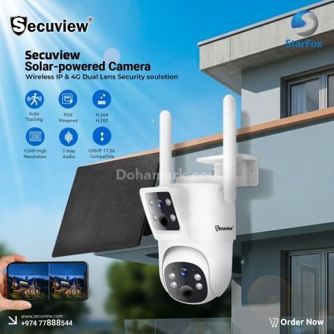 Secuview Solar 4G Dual Lens Security Camera