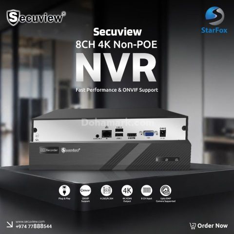 Secuview 8CH 4K NVR (Non-PoE)