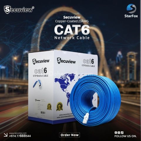 Secuview Copper Coated 23AWG Cat6 Network Cable