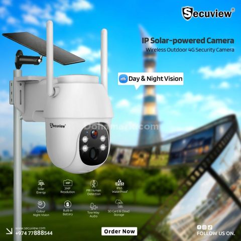 Secuview Wireless IP Outdoor Solar Powered 4G Security Camera