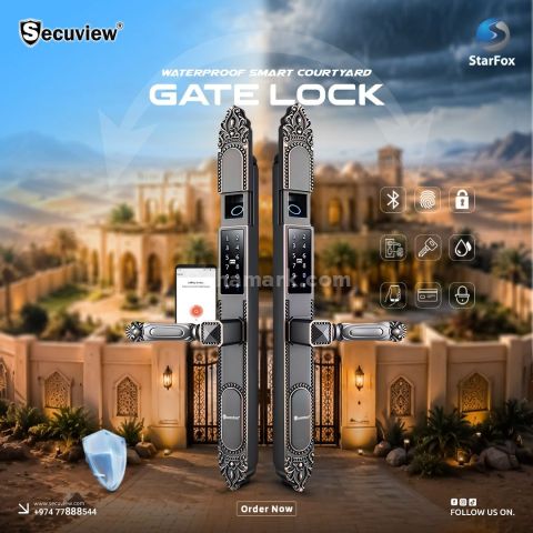 Secuview Waterproof Smart Courtyard Gate Lock