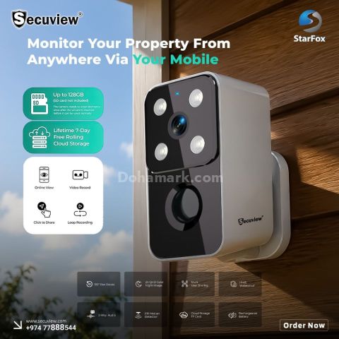 Secuview Wireless IP Outdoor Weatherproof Security Battery Camera