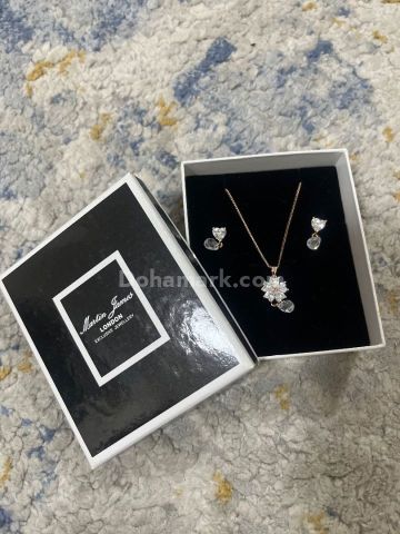 Martin James London necklace and earrings set