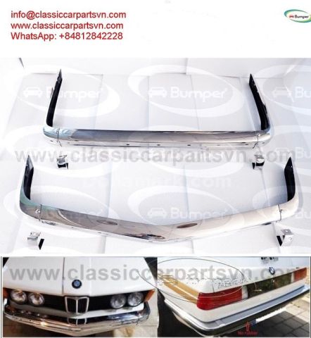 BMW E21 bumpers full set new (1975-1983) by stainless steel new O