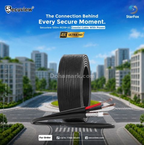Secuview 100m RG59+2C Coaxial Cable With Power