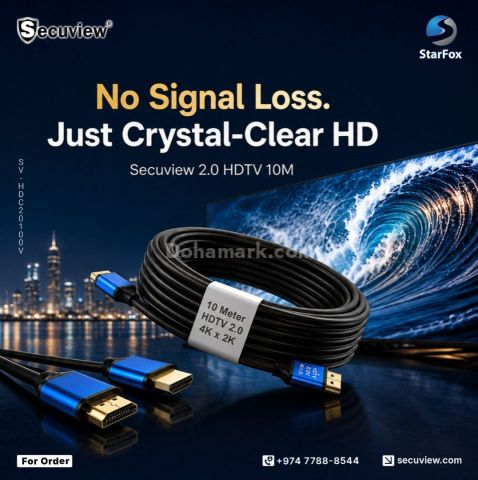 Secuview 2.0 HDTV 10M | Cable Durable & Stable HD Signal Quality.