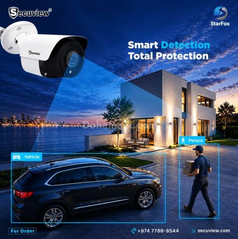 Secuview 6MP Fixed Lens Outdoor IP Camera Auto Tracking & ONVIF.