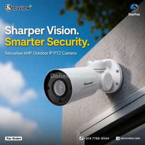 Secuview 6MP Outdoor IP PTZ Camera | Auto-Focus Lens & Weatherpro
