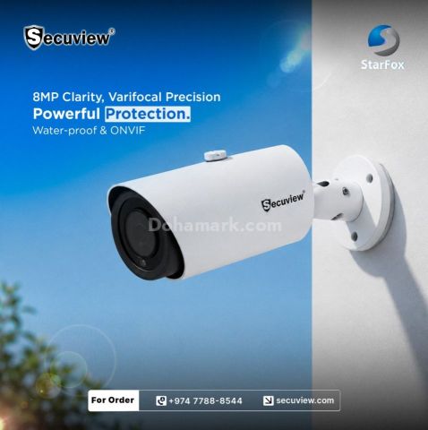 Secuview 8MP Varifocal Lens Outdoor IP Camera | Water-proof & ONV