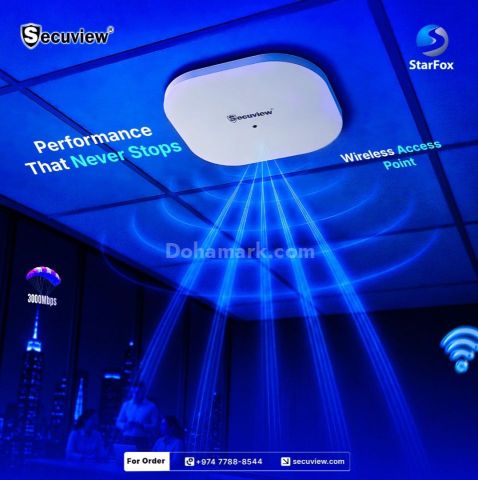 Secuview High-Performance AX 3000Mbps Wireless Access Point.