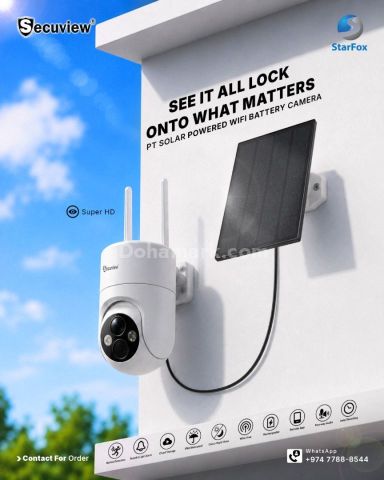 Secuview Outdoor PT Solar Powered WiFi Camera