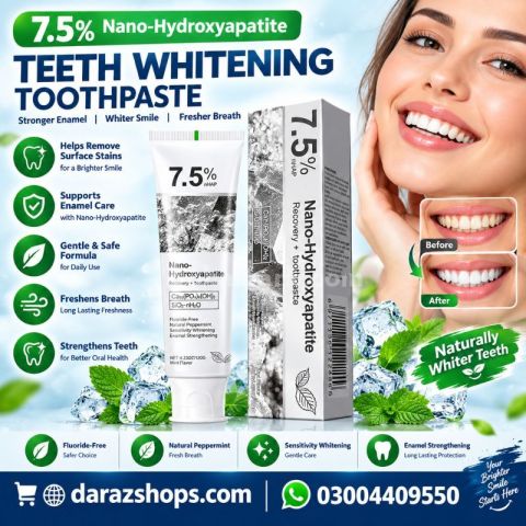7.5% Nano Hydroxyapatite Teeth Whitening Ghotki 03004409550